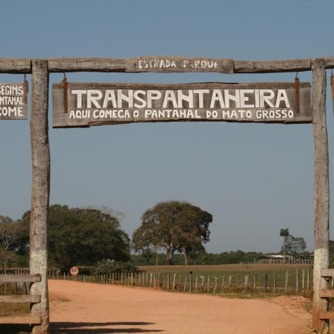 Road sign on Transpantaneiro