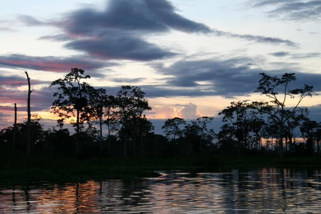 Sunrise on the Amazon River