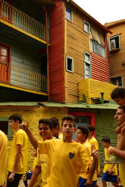 Youth soccer players, La Boca neighborhood, Buenos Aires