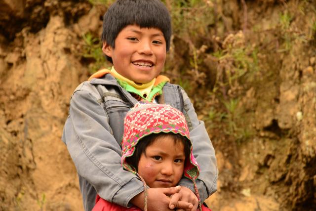 Peruvian children in the Sacred Valley