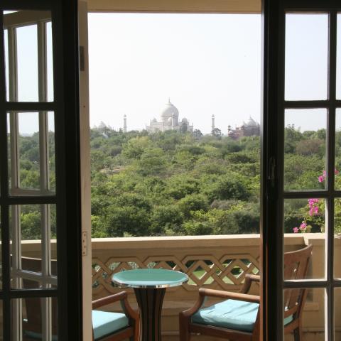 Taj Mahal seen from Amarvilas Hotel